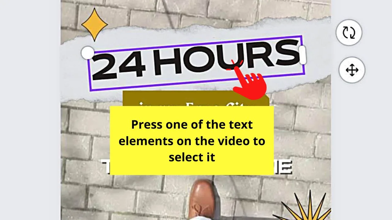 How to Time Text Elements in Canva Videos (Mobile) Step 2