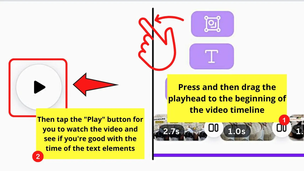 How to Time Text Elements in Canva Videos (Mobile) Step 8