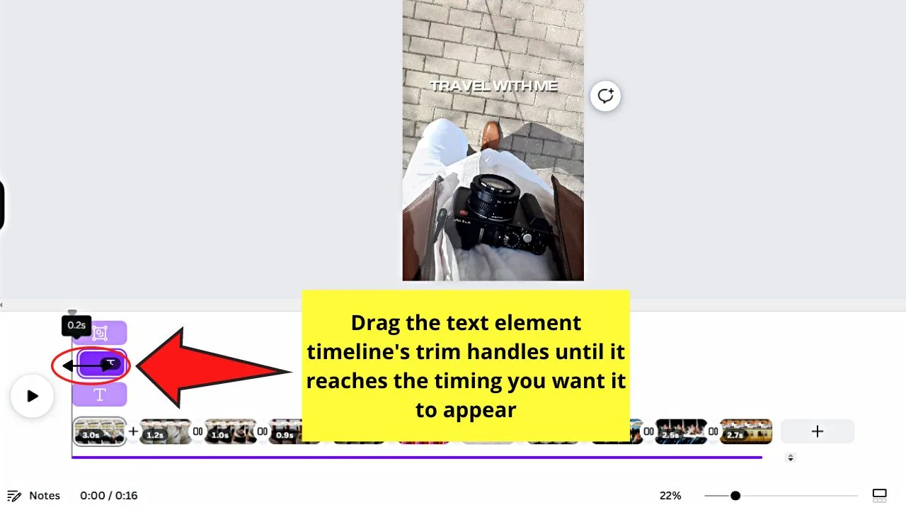 How to Time Text Elements in Canva Videos Step 7