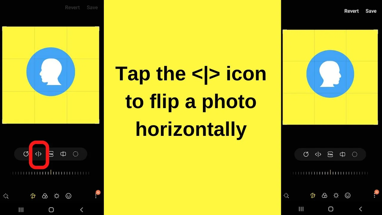 How to flip an image on Samsung with Gallery app - step 4