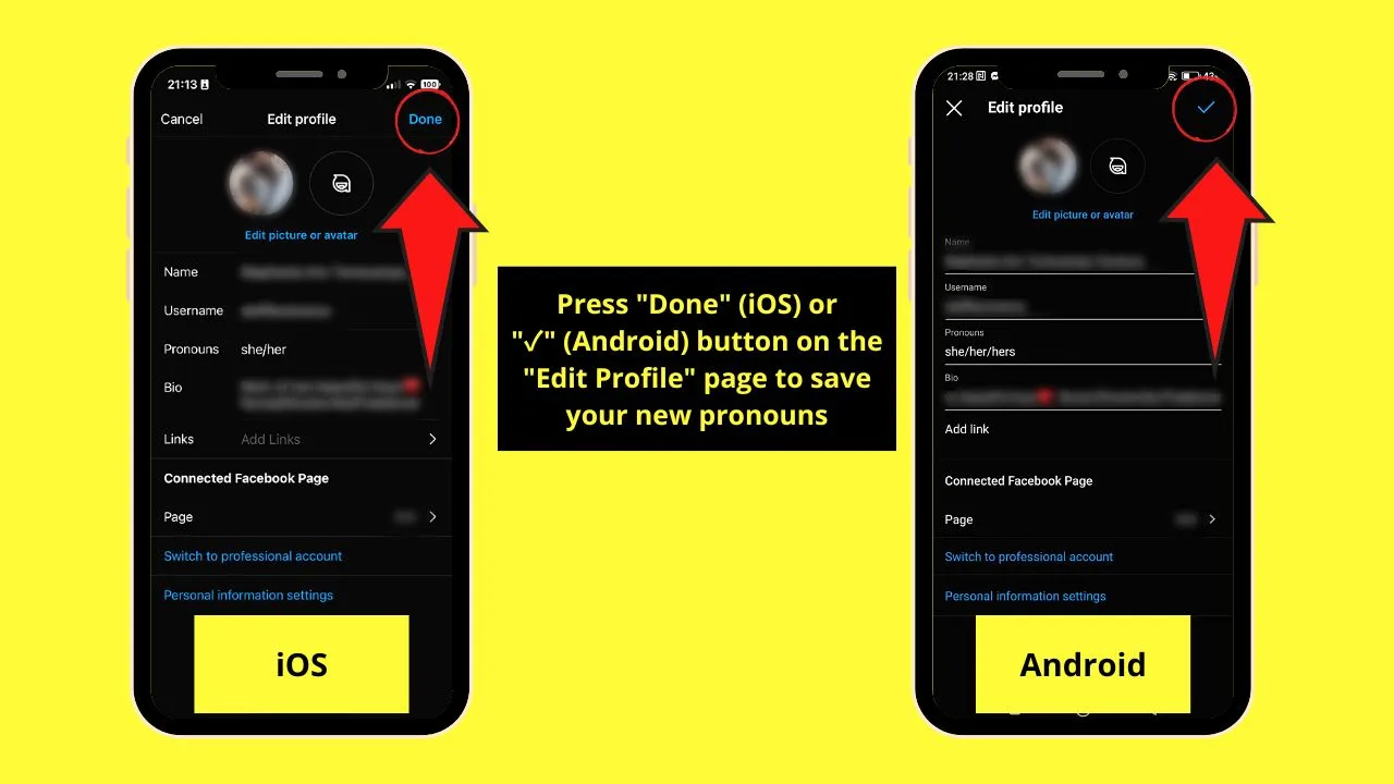 How to Add Pronouns on Instagram Step 10