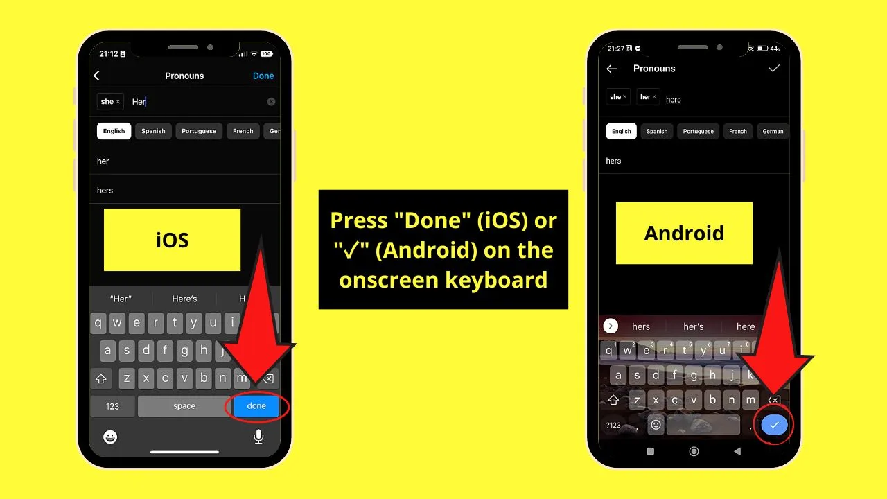 How to Add Pronouns on Instagram Step 7
