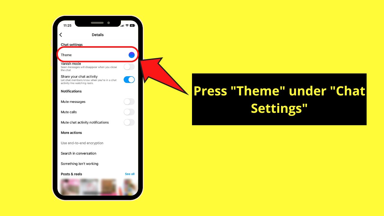 How to Change the Chat Theme on Instagram Step 4
