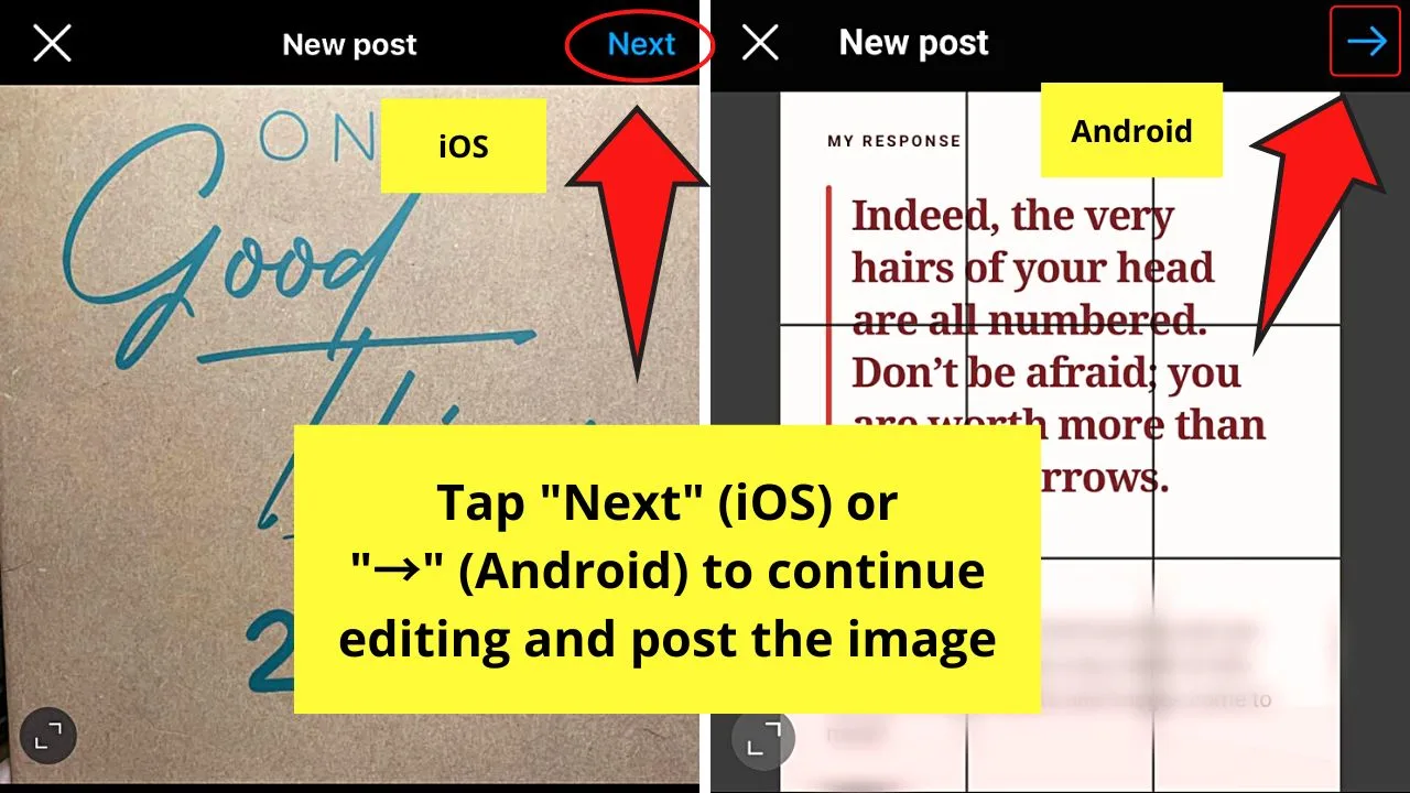 How to Fit the Whole Picture on Instagram Step 5