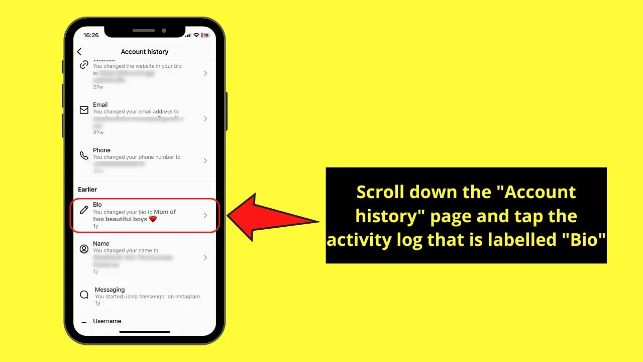 How to See Old Instagram Bios Step 5