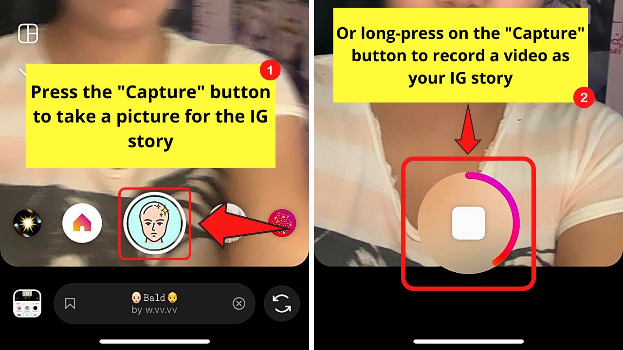 How to Get the Bald Filter on Instagram Stories Step 7
