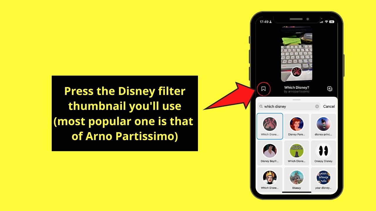 How to Get the Disney Filter on Instagram Reels Step 6