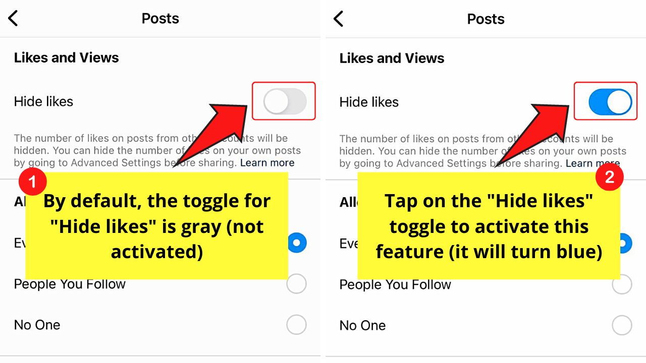 How to Hide Likes on Instagram on Others' Post Step 6