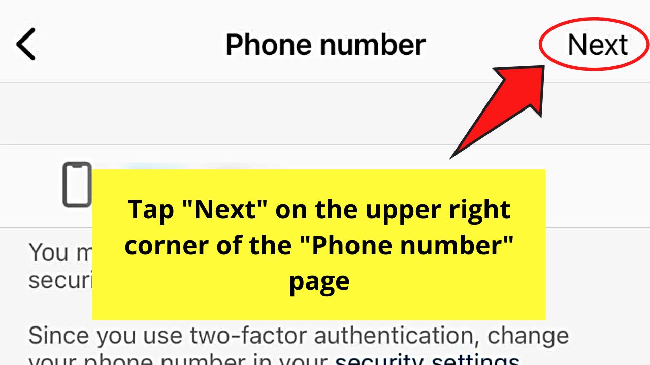 How to Remove Phone Number from Instagram by Erasing the Number (Mobile) Step 6