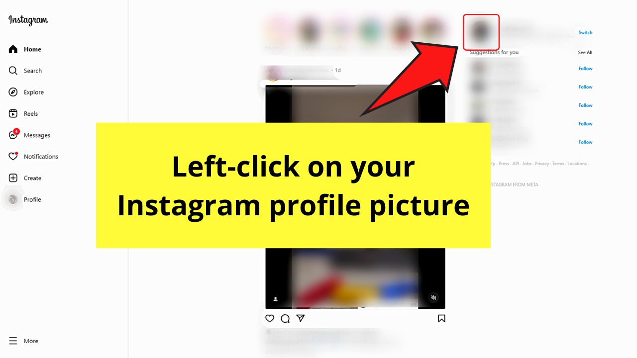 How to Remove Phone Number from Instagram by Erasing the Number (Web Version) Step 1