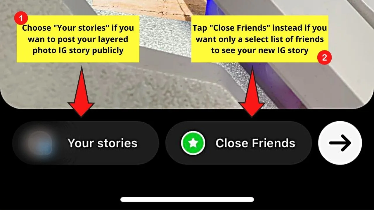 Layering Multiple Pictures on an Instagram Story's Photo Background Step 5