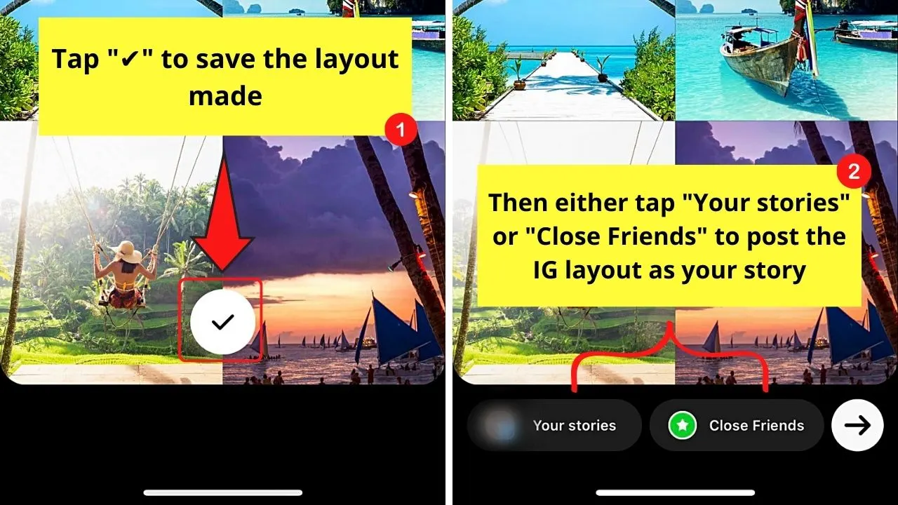 Putting Multiple Pictures on Instagram Story Using Layouts Step 6