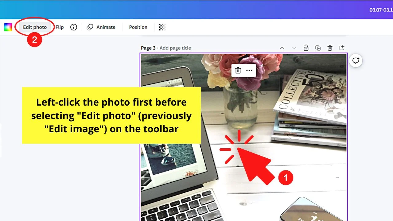 How to Blur Part of an Image in Canva 2023 Step 1