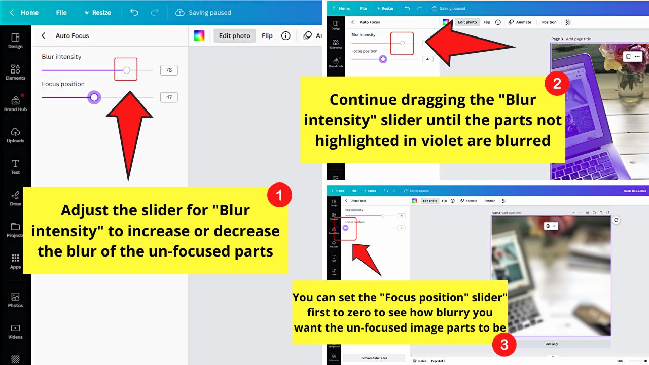 How to Blur Part of an Image in Canva 2023 Step 4