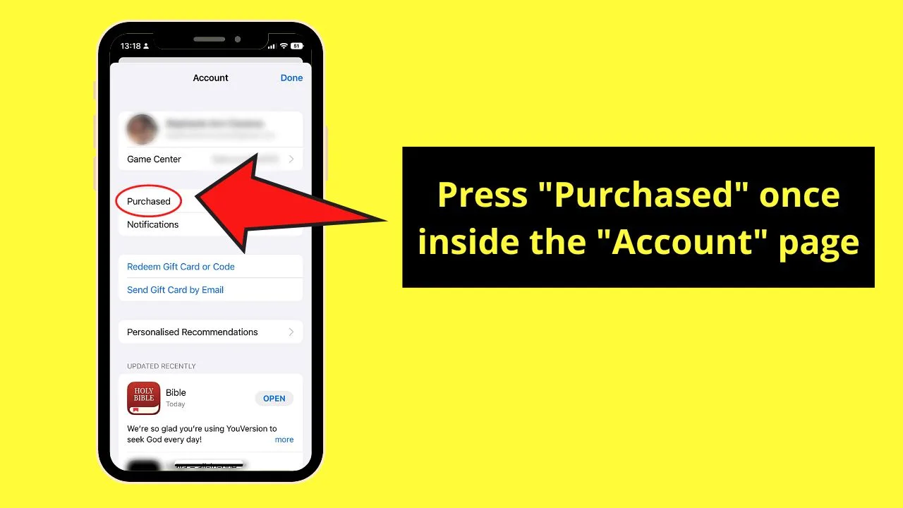 How to Delete the Purchase History on the iPhone Step 2