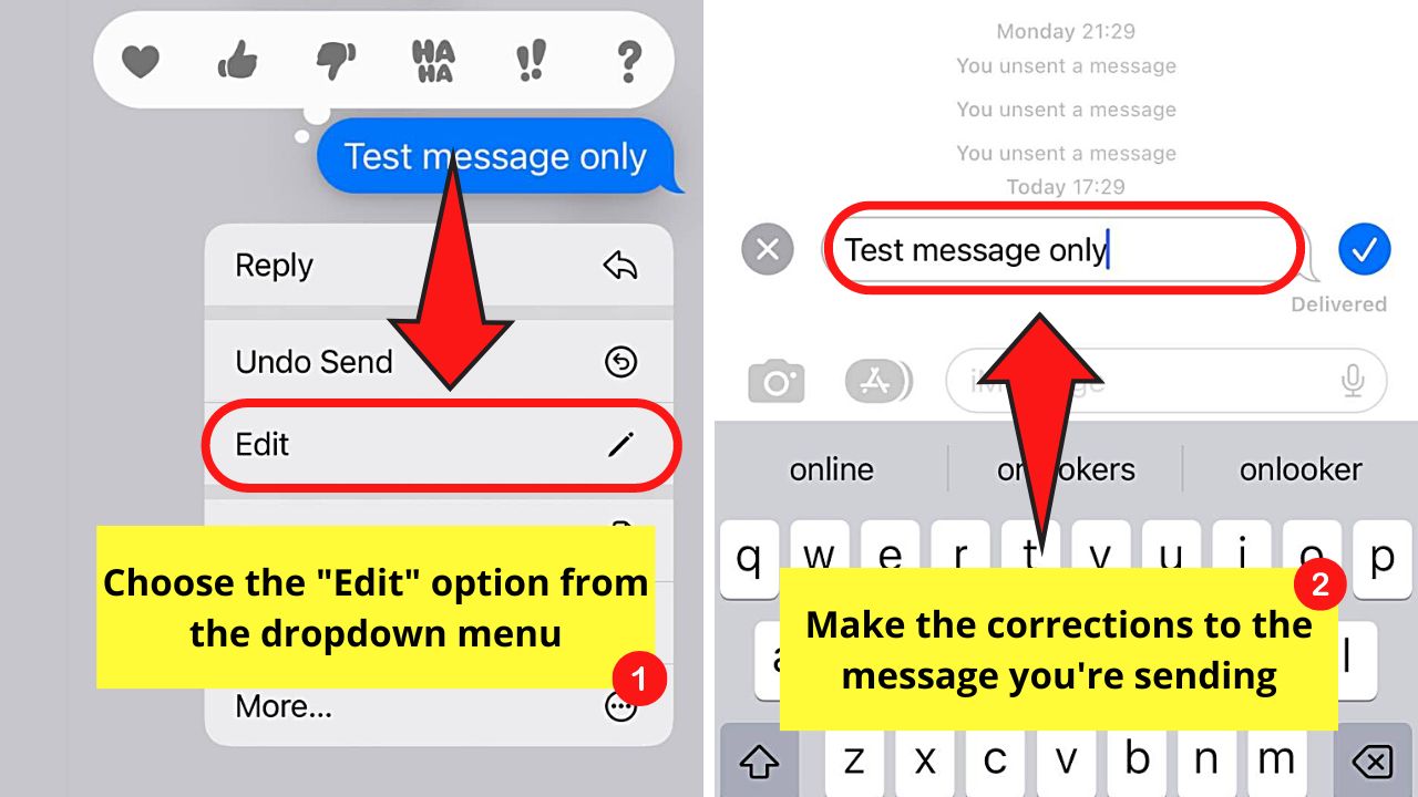 How to Edit Text Messages on the iPhone for Both Sides Step 3
