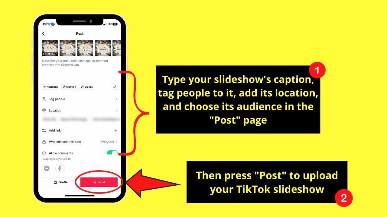 How to Make a Slideshow in TikTok Step 12