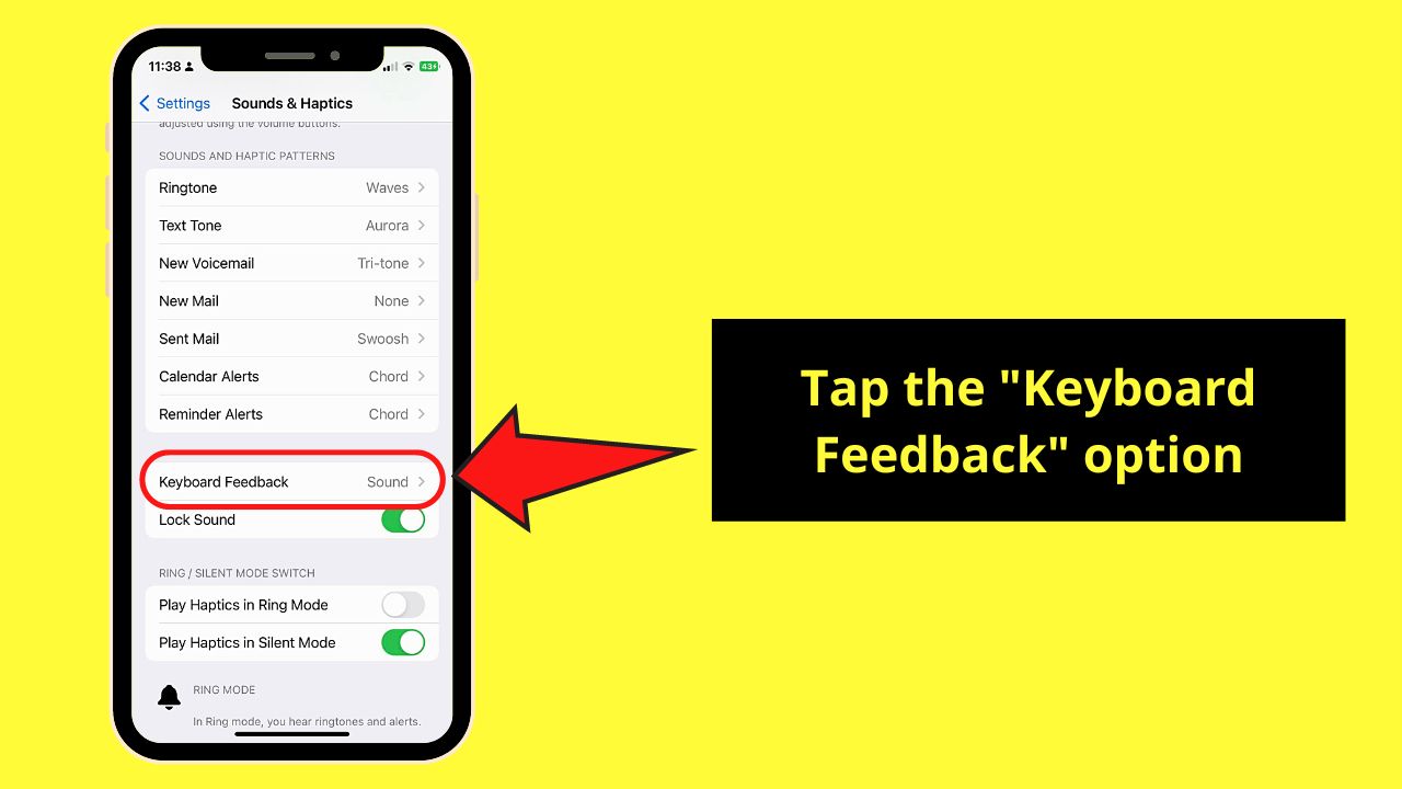 How to Turn Off the Typing Sound on the iPhone Step 3