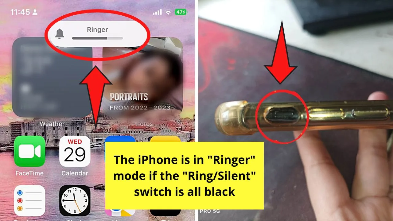 Turn Off Other System Sounds by Flicking the Ring/Silent Switch on the iPhone Step 1