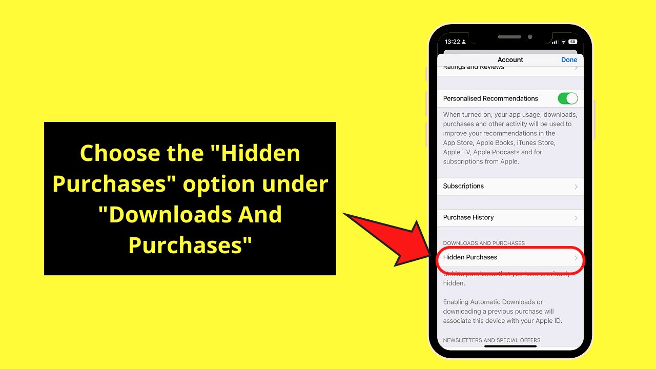 Where to Find Hidden Purchases on the iPhone Step 4