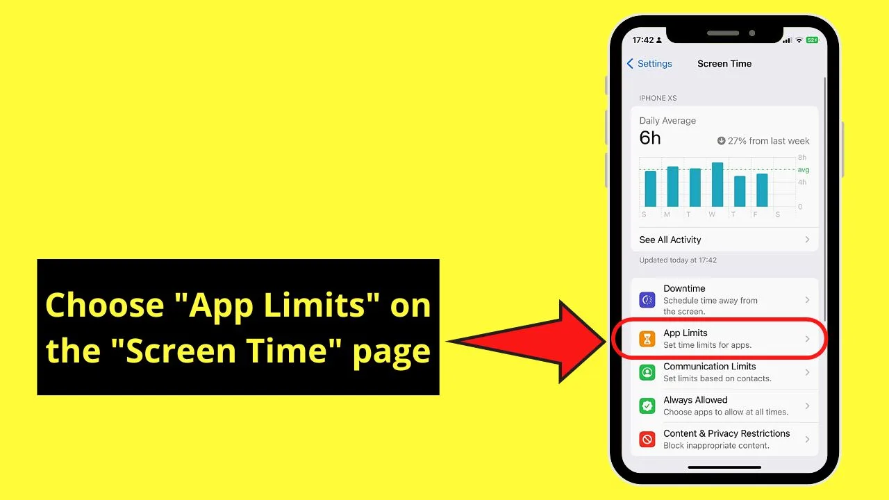 Add Screen Time Limit for App Store to Remove Subscriptions on the iPhone Step 2