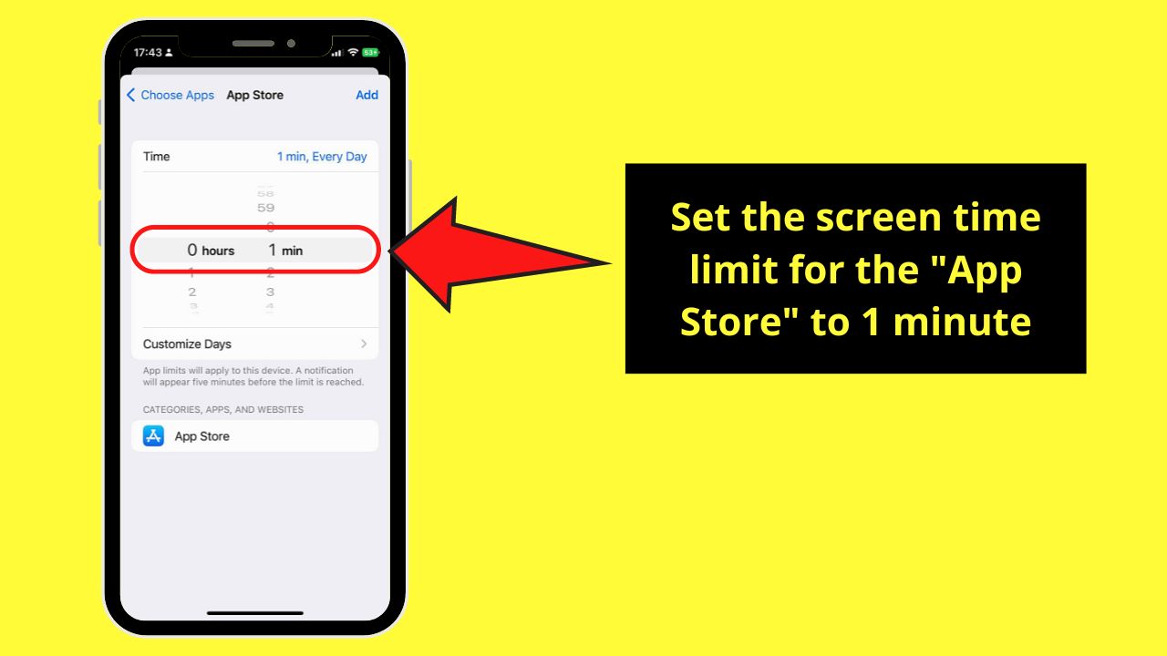 Add Screen Time Limit for App Store to Remove Subscriptions on the iPhone Step 6