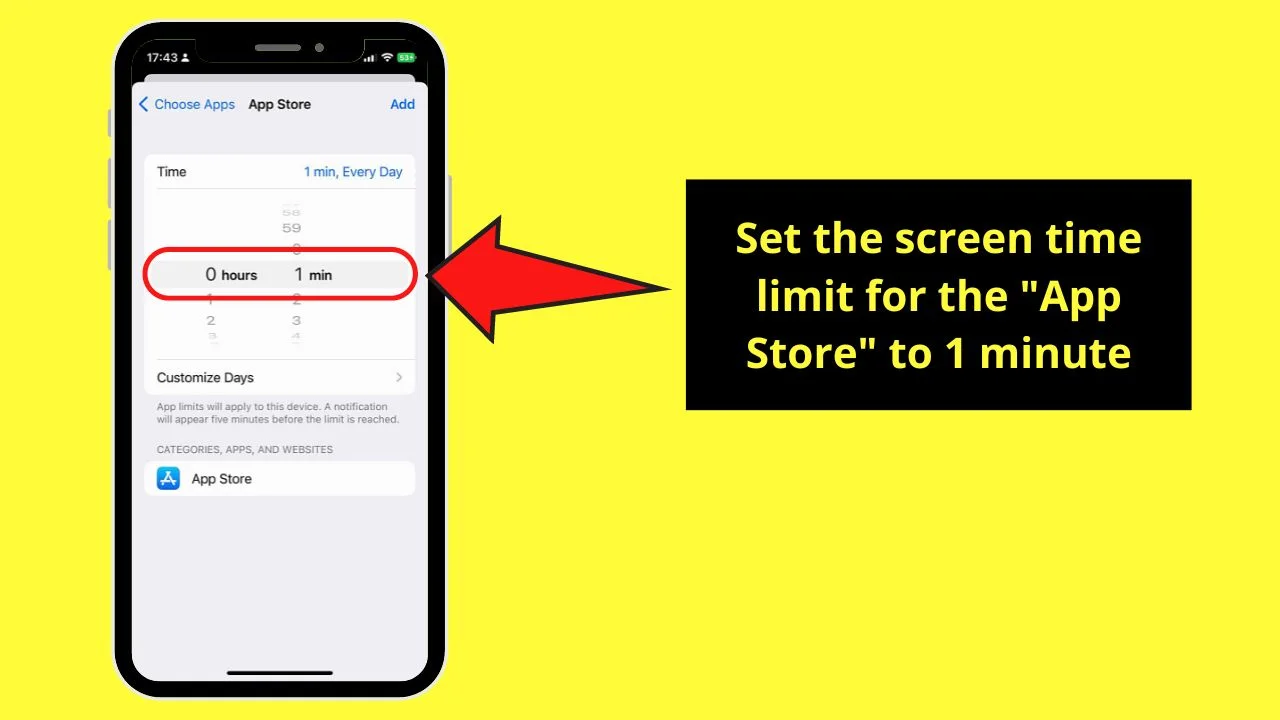 Add Screen Time Limit for App Store to Remove Subscriptions on the iPhone Step 6