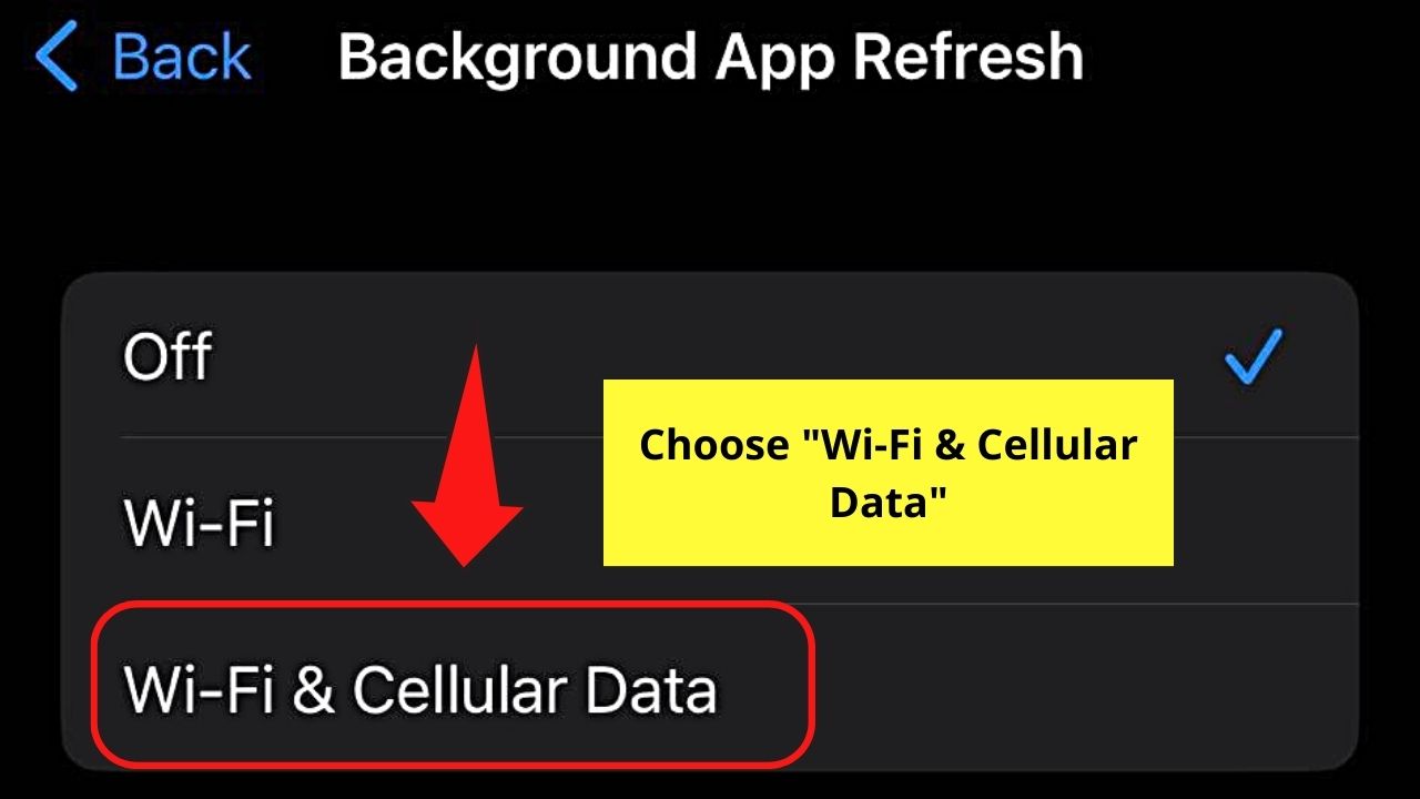 Allowing Background Data Usage When Spotify Keeps Pausing (iPhone) Step 3