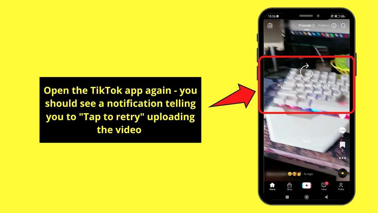 Canceling a TikTok Video from Being Posted Step 3
