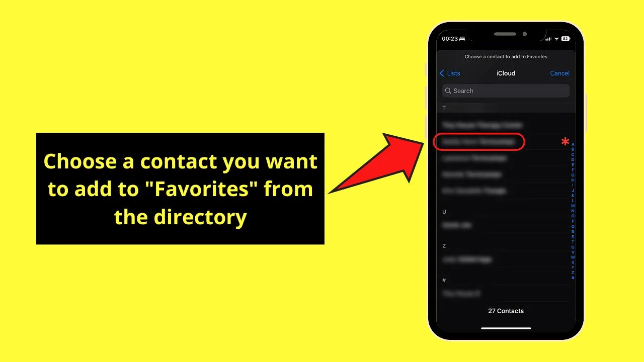 How to Add a Contact to your iPhone’s Favorites Step 3