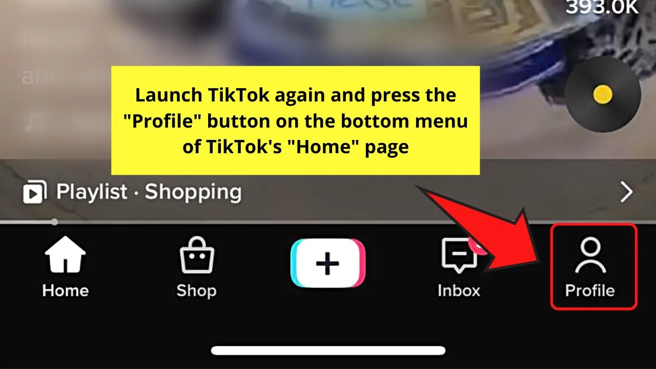 How to Cancel a TikTok Story Upload Step 4