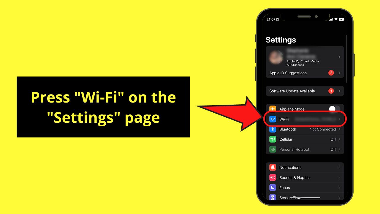 How to Find the SSID on the iPhone Step 2