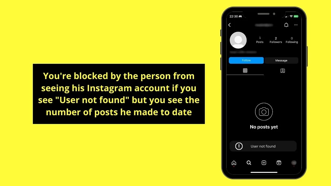 Seeing User not Found on Instagram as You're Blocked by the Person