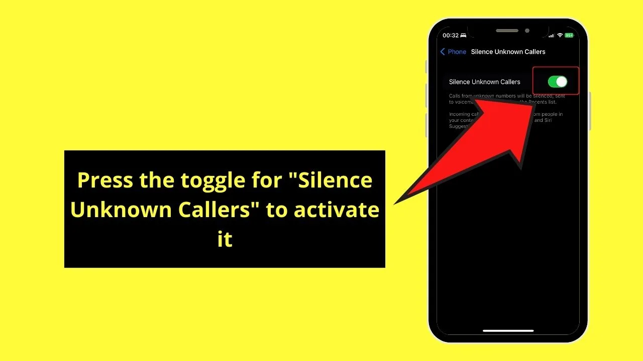Blocking Unknown Callers (iPhone) Step 3