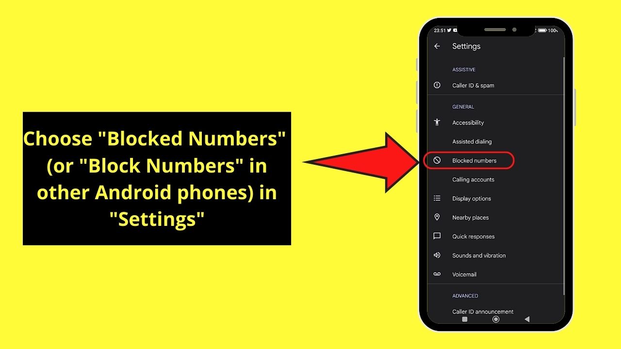 Blocking Unknown No Caller ID Callers (Android) Step 3