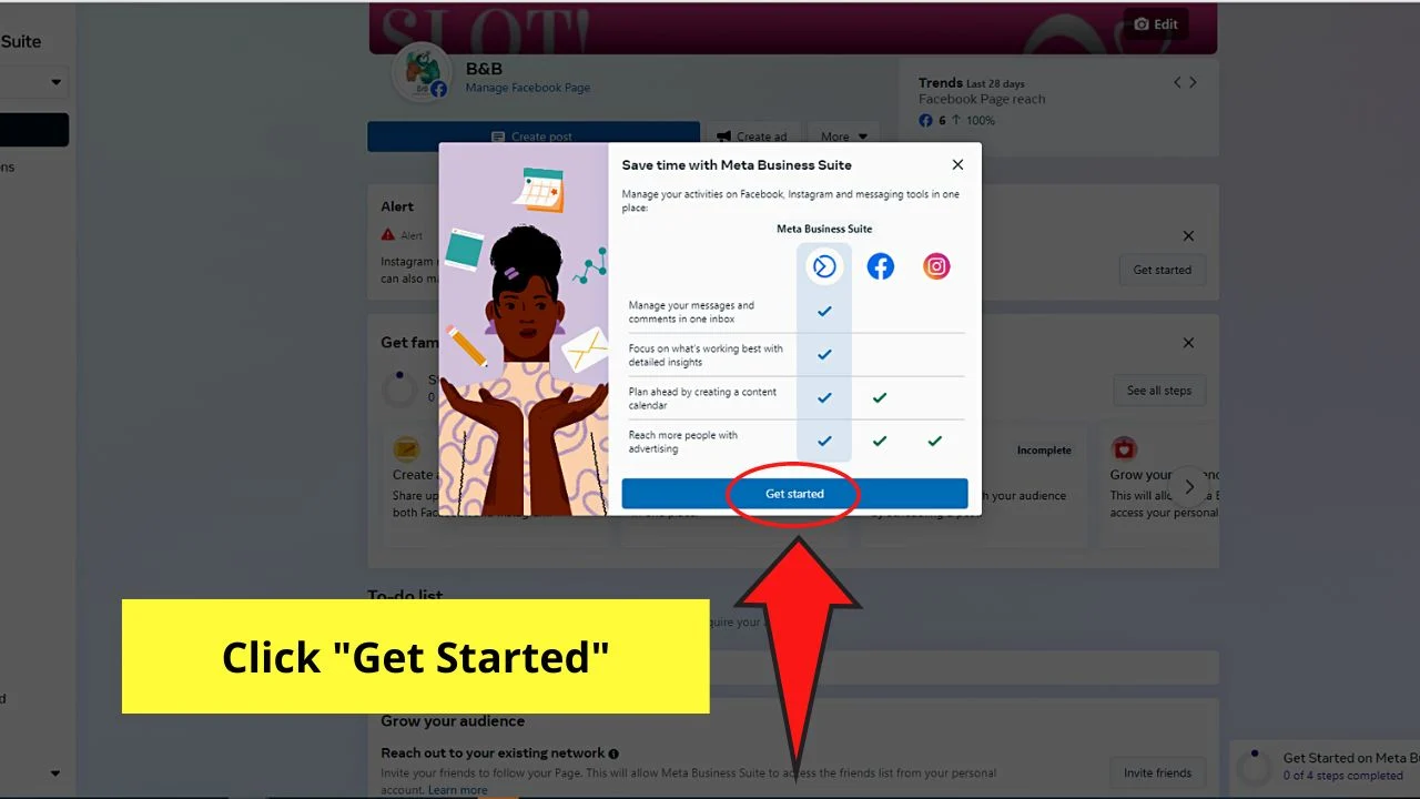 How to Find Drafts on Facebook Pages (PC) Step 3