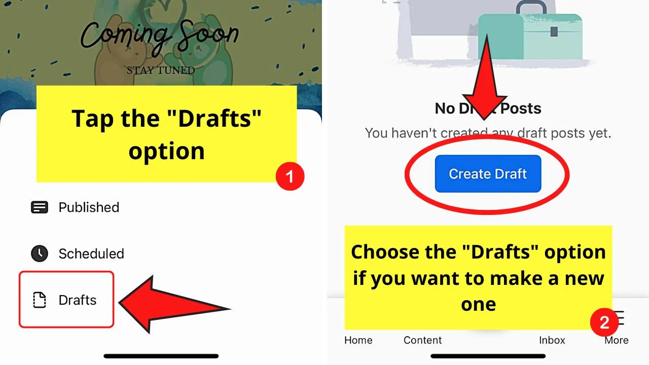 How to Find Drafts on Facebook Pages (iPhone) Step 10