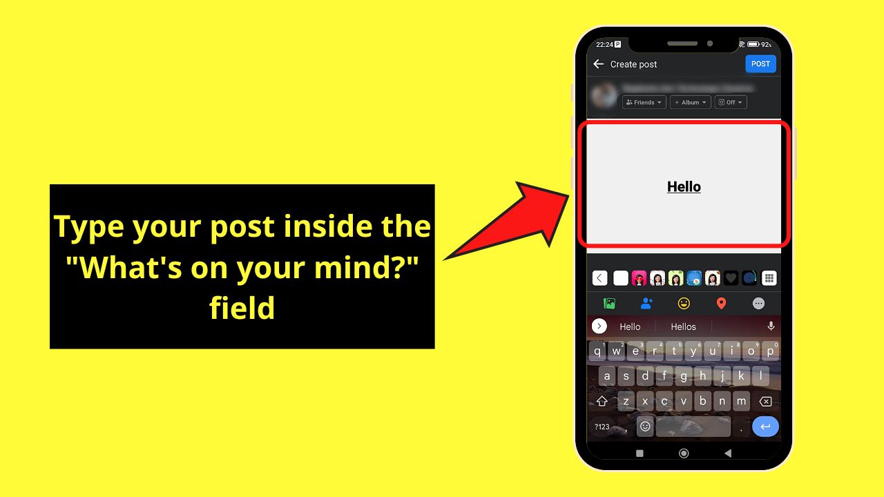 How to Find Drafts on Facebook Profile (Android) Step 2