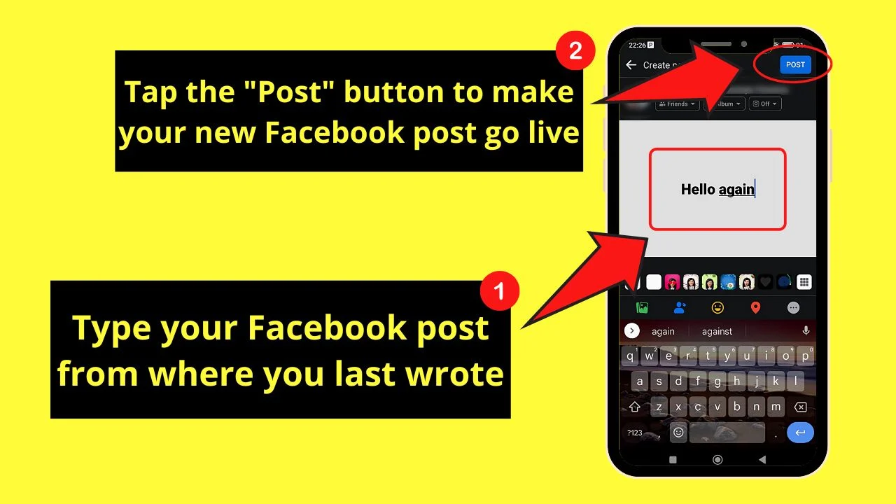 How to Find Drafts on Facebook Profile (Android) Step 7