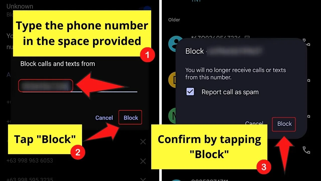 Opening Settings to Block Specific Numbers on Android Phones Step 5