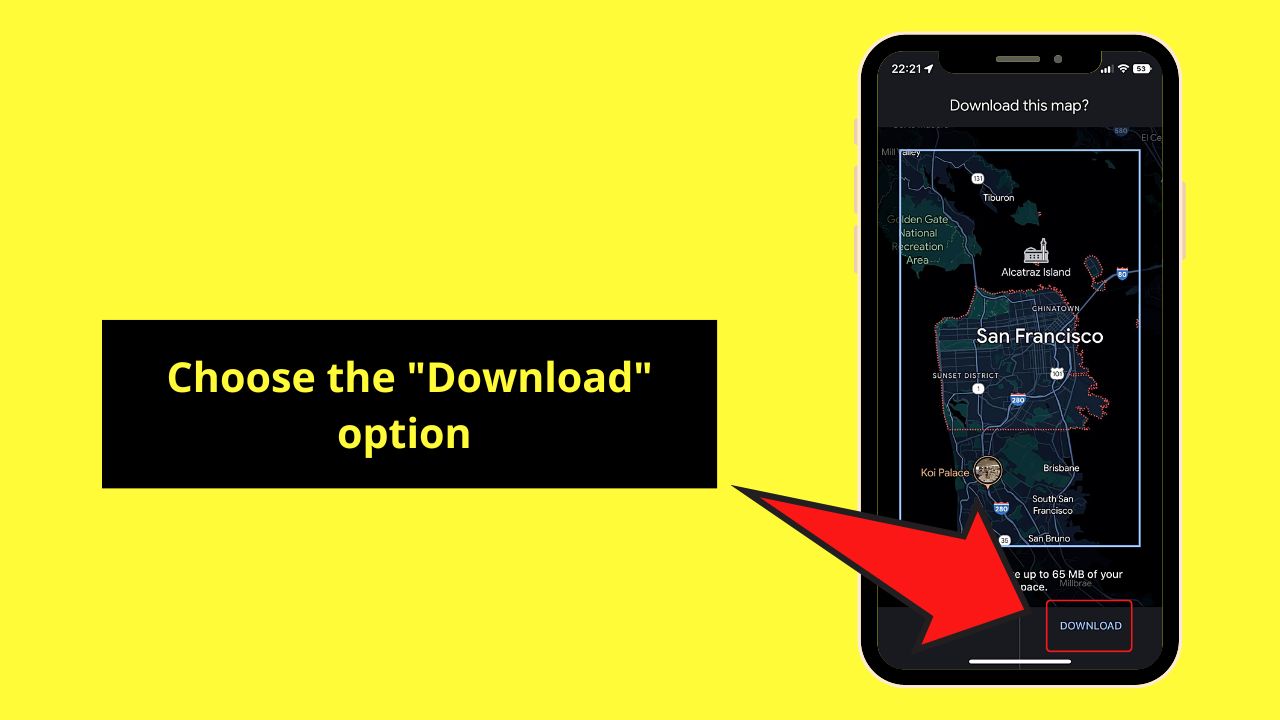 Selecting Own Google Maps to Use Offline Without Internet on the iPhone Step 5