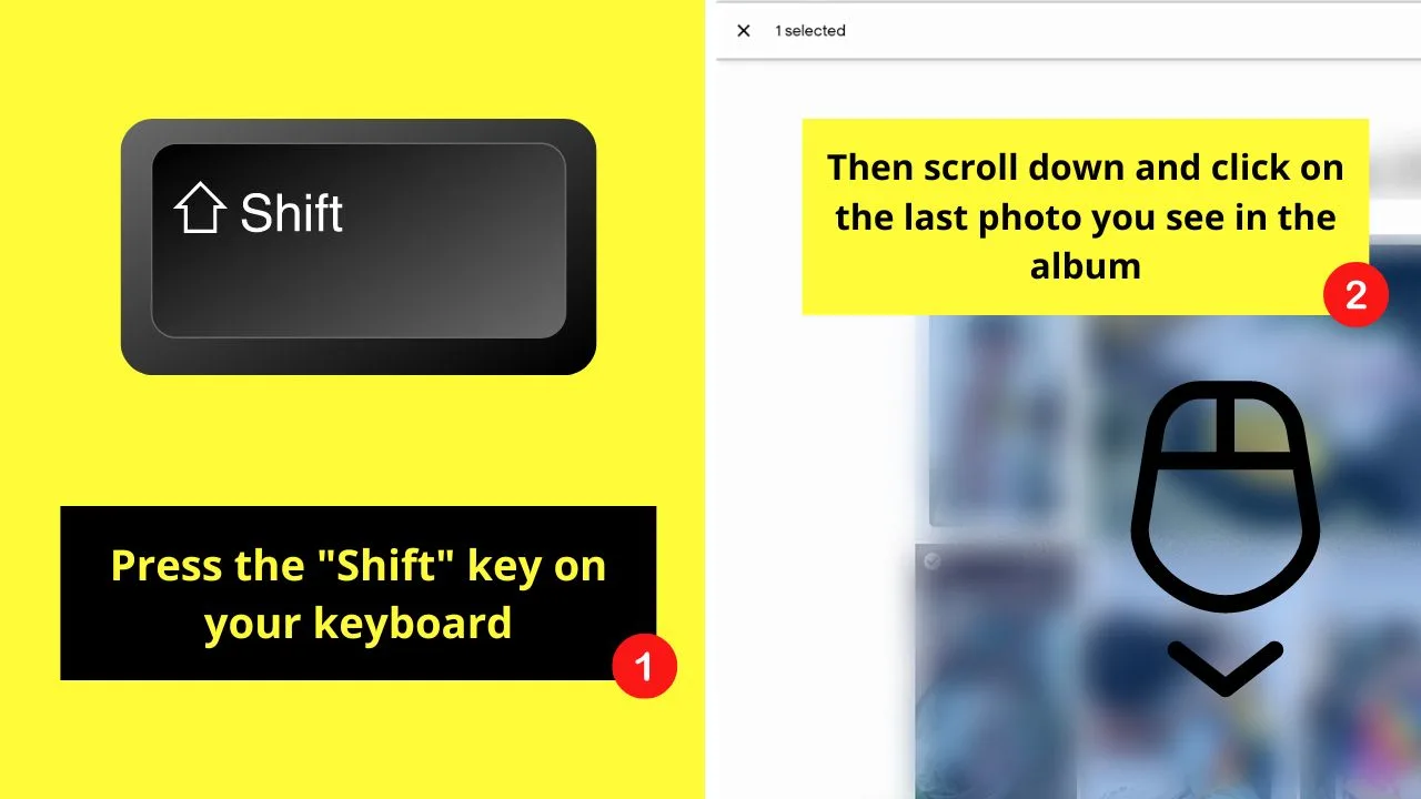 Selecting an Album to Select All Photos in Google Photos on PC Step 4