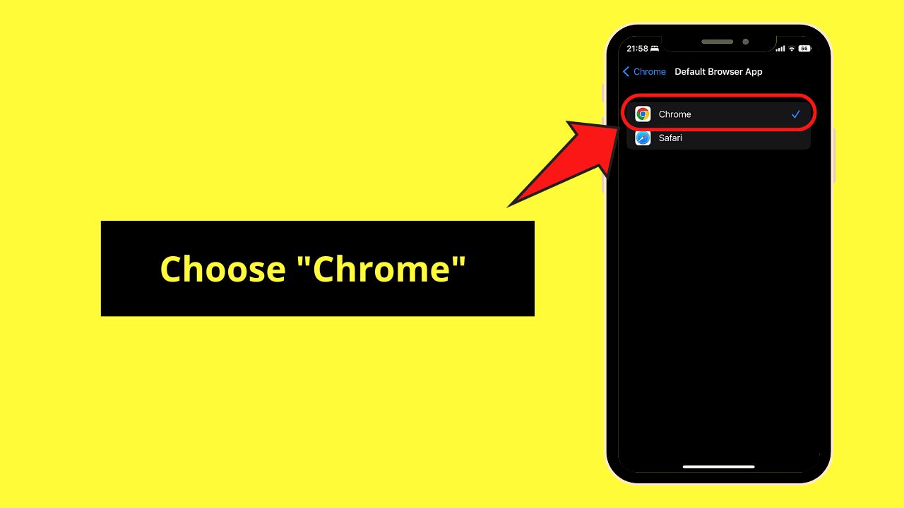 Setting Google Maps the Default on iPhones in Google Chrome Step 3