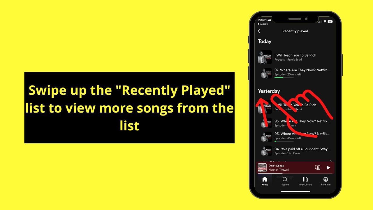 Spotify Recently Played (Android or iPhone) Step 3
