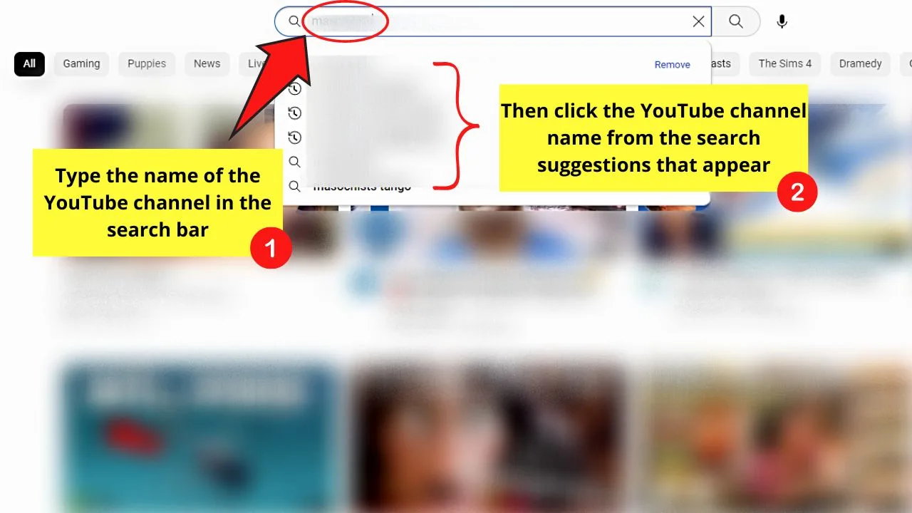 Blocking a Channel on YouTube by Blocking the User (Web Version) Step 1