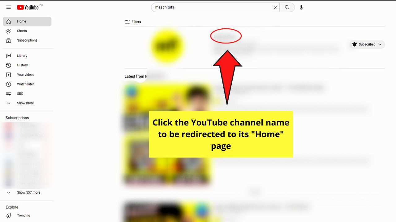 Blocking a Channel on YouTube by Blocking the User (Web Version) Step 2