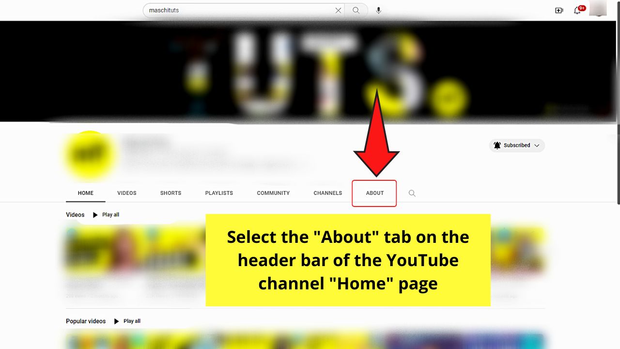 Blocking a Channel on YouTube by Blocking the User (Web Version) Step 3