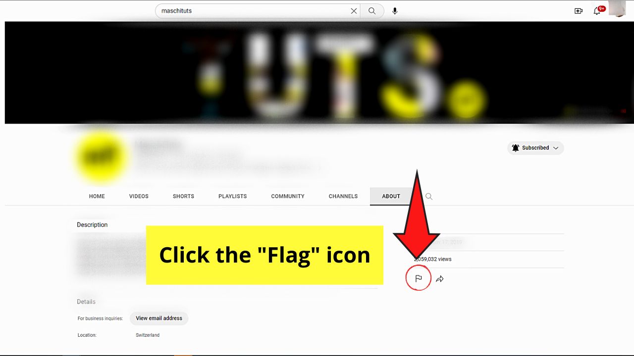 Blocking a Channel on YouTube by Blocking the User (Web Version) Step 4