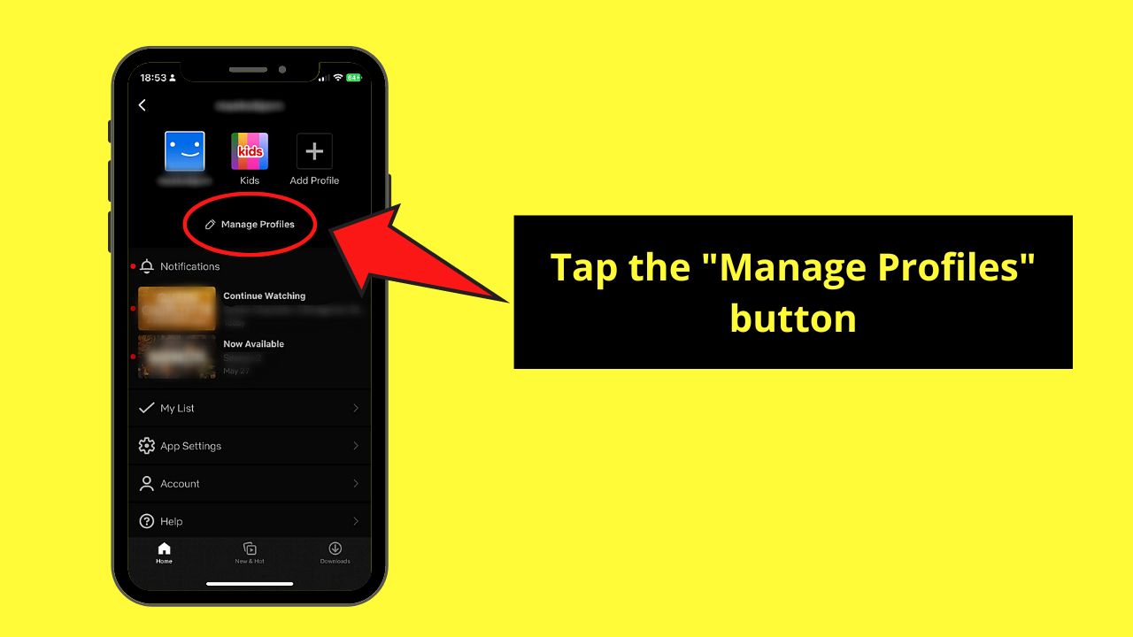 How to Change the Display Language on Netflix (Mobile) Step 2