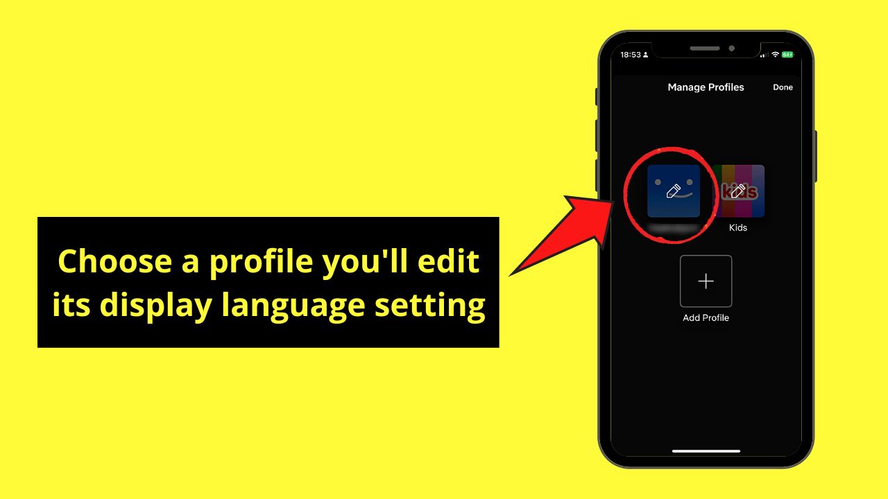 How to Change the Display Language on Netflix (Mobile) Step 3